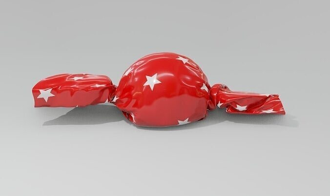 Bonbon With Packaging - Bombom com Embalagem Low-poly 3D model 3