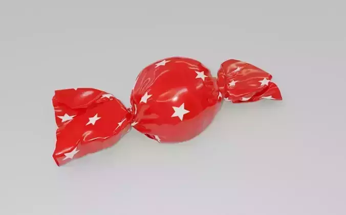 Bonbon With Packaging - Bombom com Embalagem Low-poly 3D model