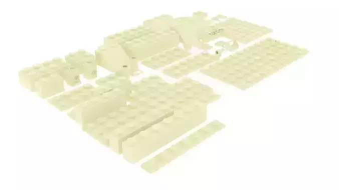 White Chocolate Lego Bricks Set