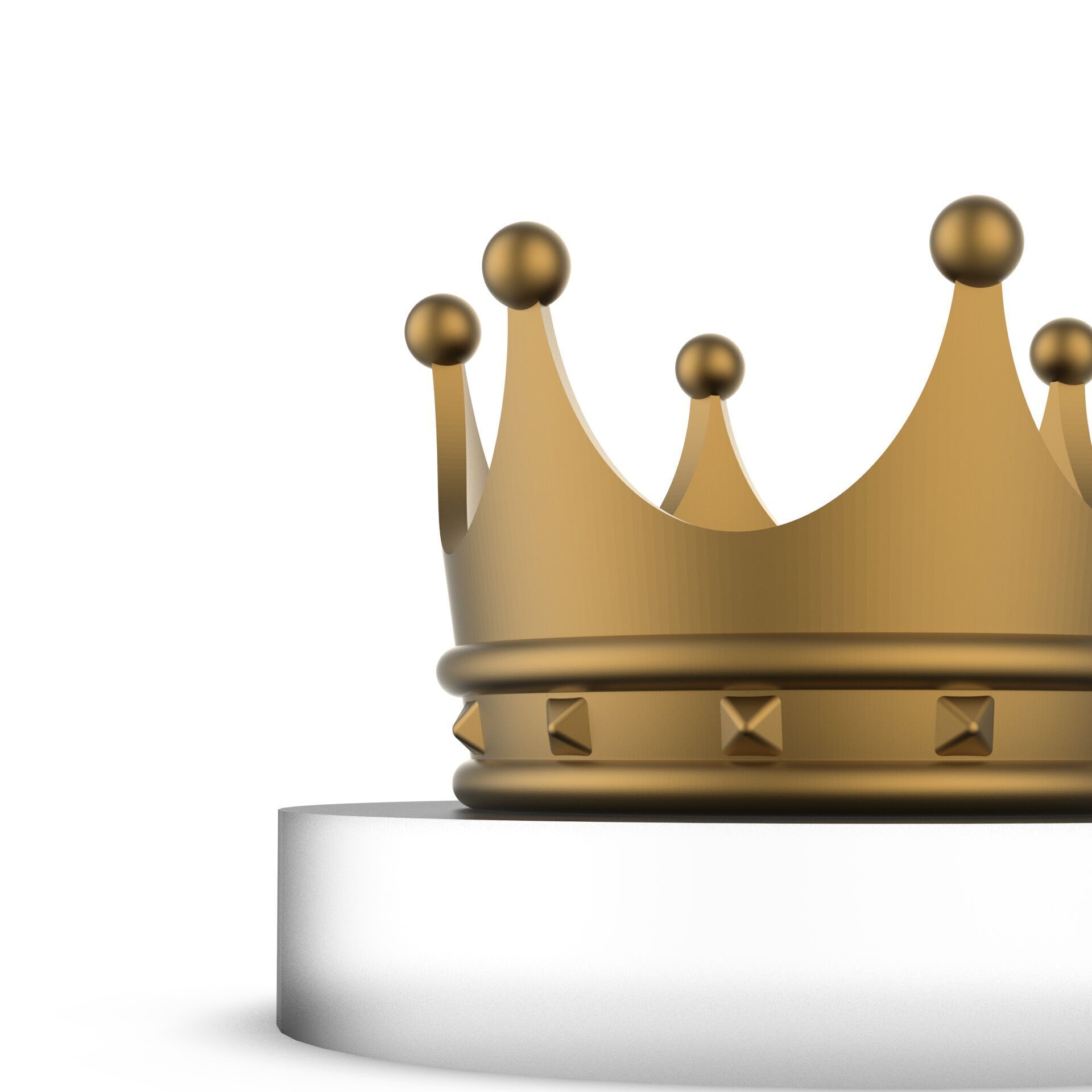 3D Crown - Gold Crown - Queen - King - Princess - Prince 3D print model_2