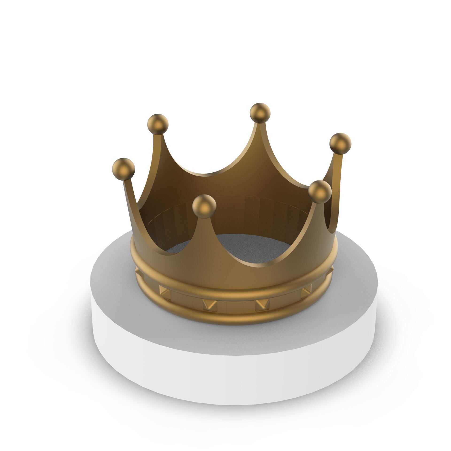 3D Crown - Gold Crown - Queen - King - Princess - Prince 3D print model_4