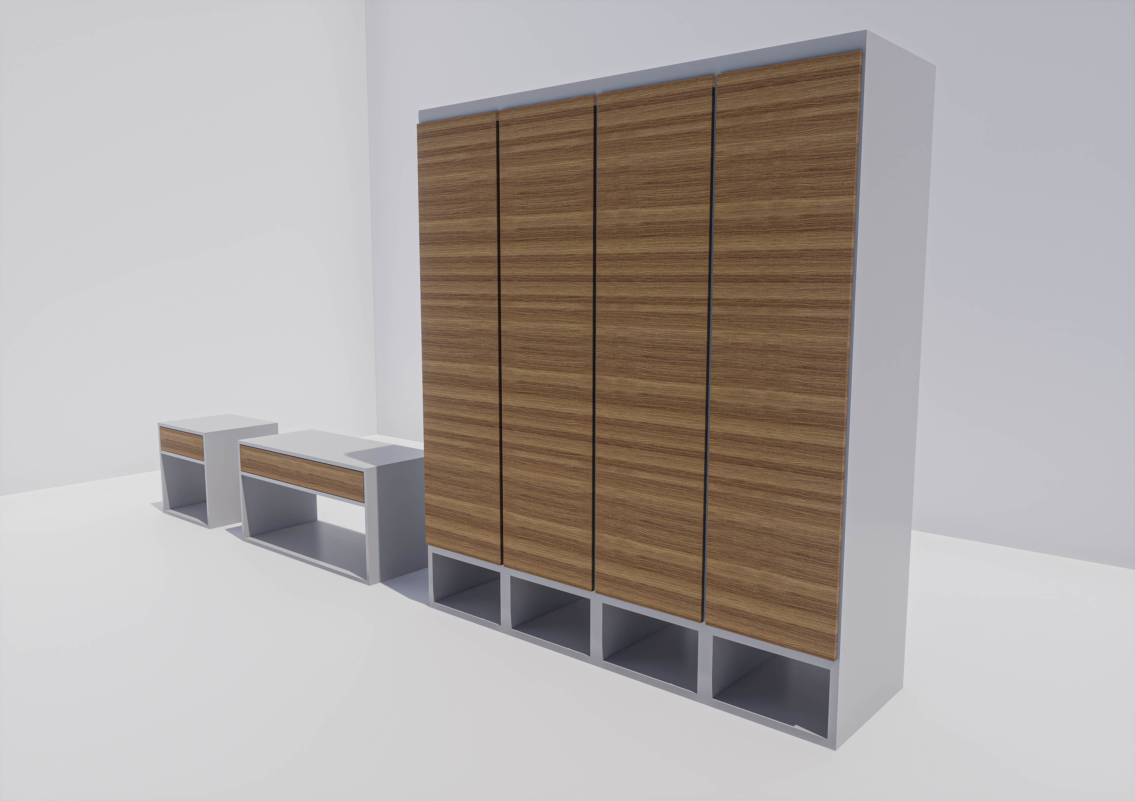 dressing tables and wardrobe  3D model_1