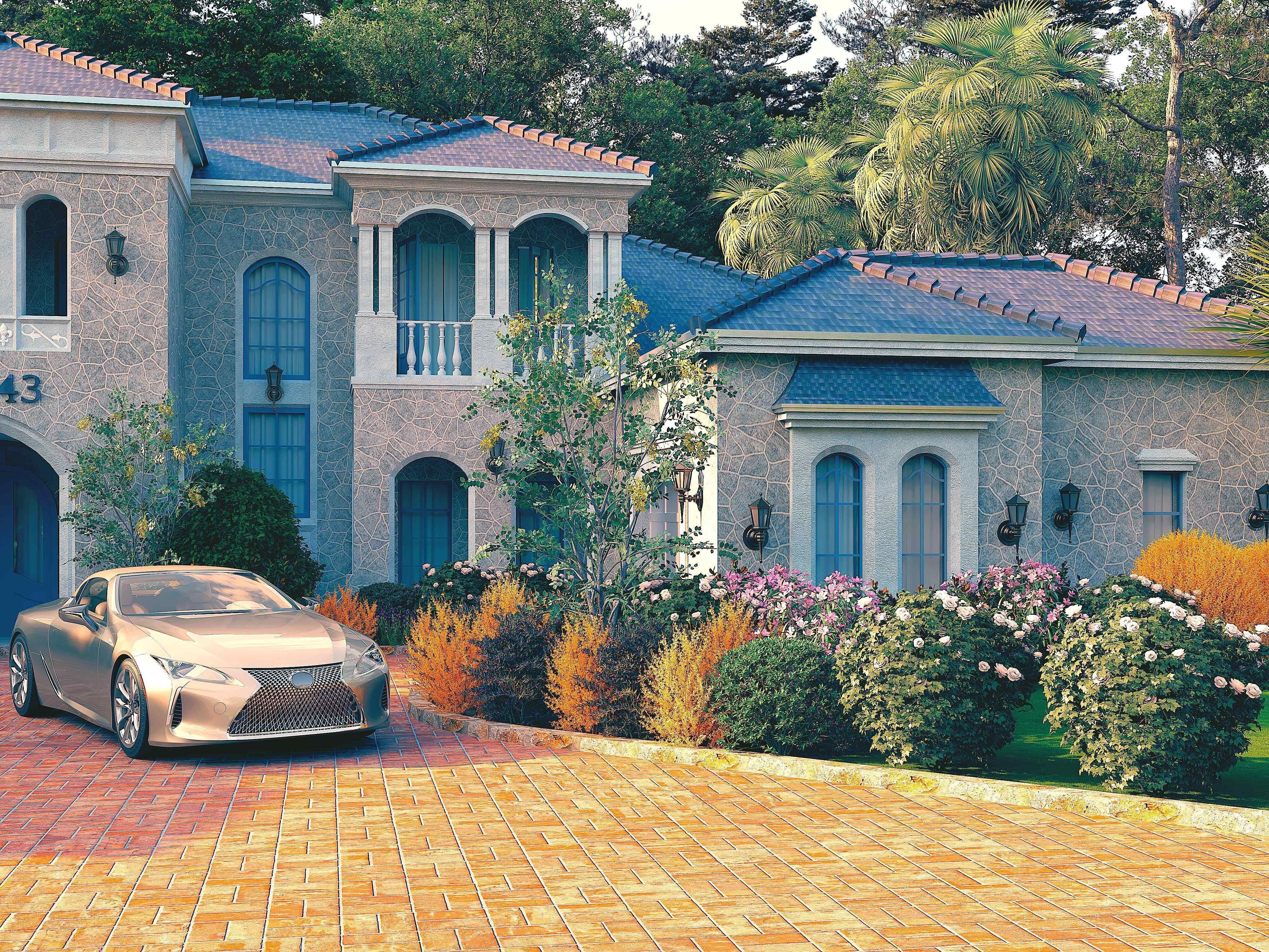 COUNTRY HOUSE SKETCHUP VRAY RENDER REFERENCE FILE 3D model_2