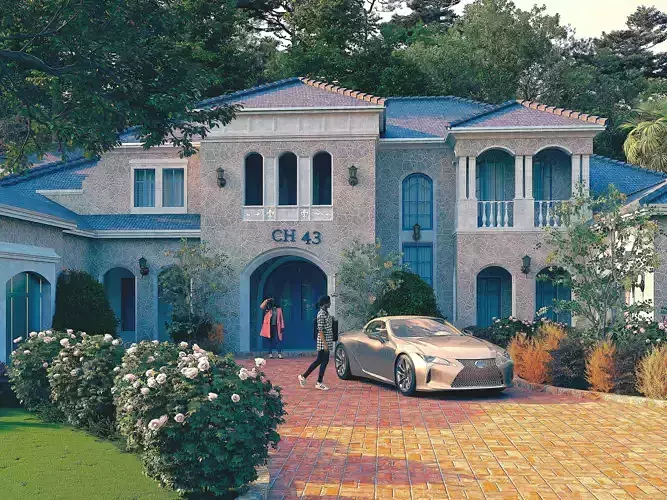 COUNTRY HOUSE SKETCHUP VRAY RENDER REFERENCE FILE