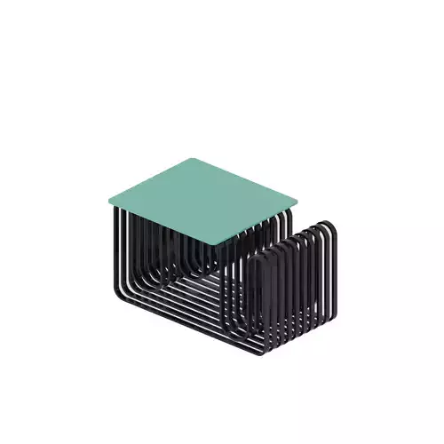 Linea Modern Metal Side Table - 3D Model