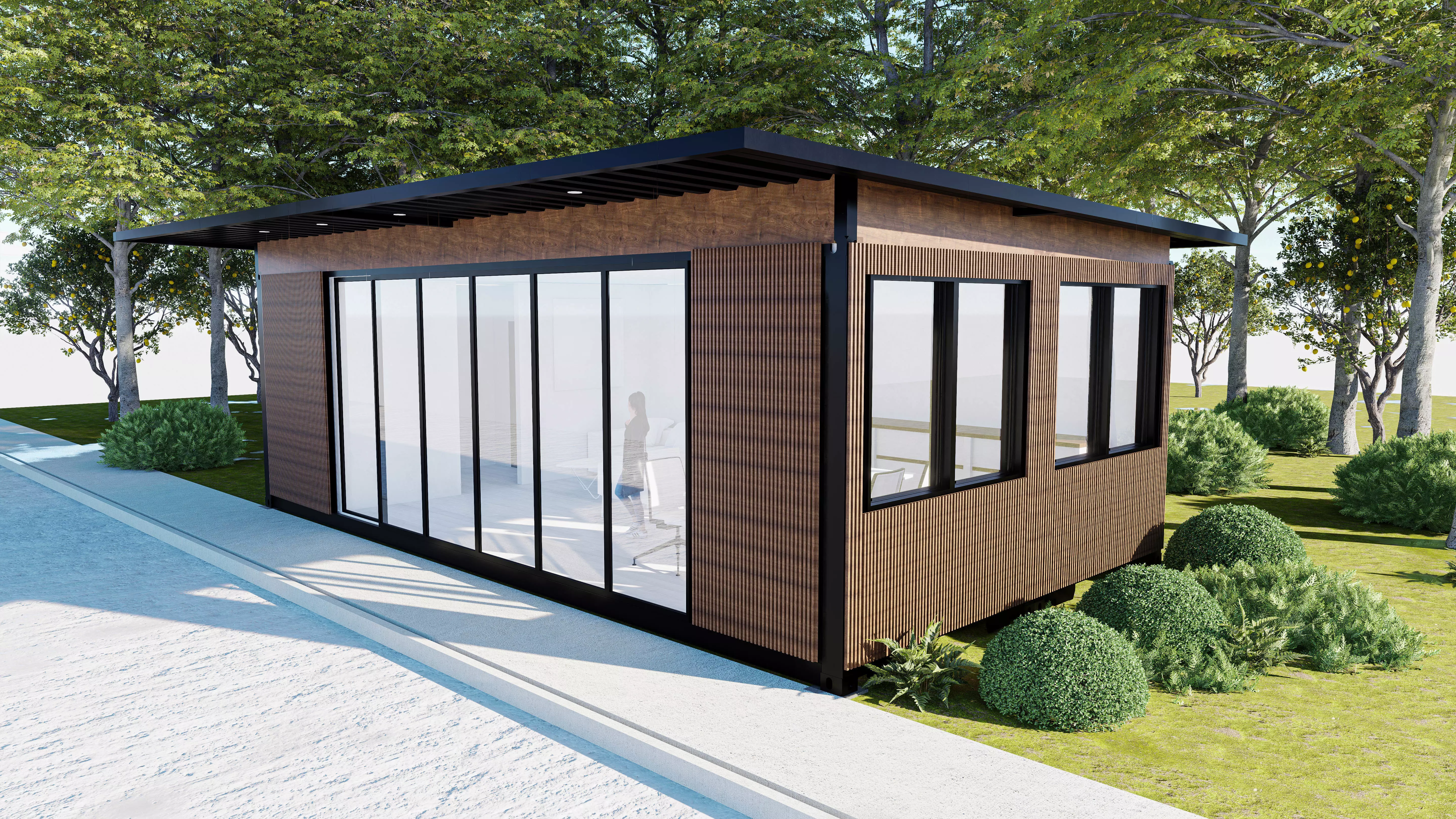 office model in maritime container 3D model