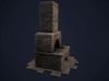 Medieval Stone Blacksmith Forge and Hearth Low-poly 3D model_1