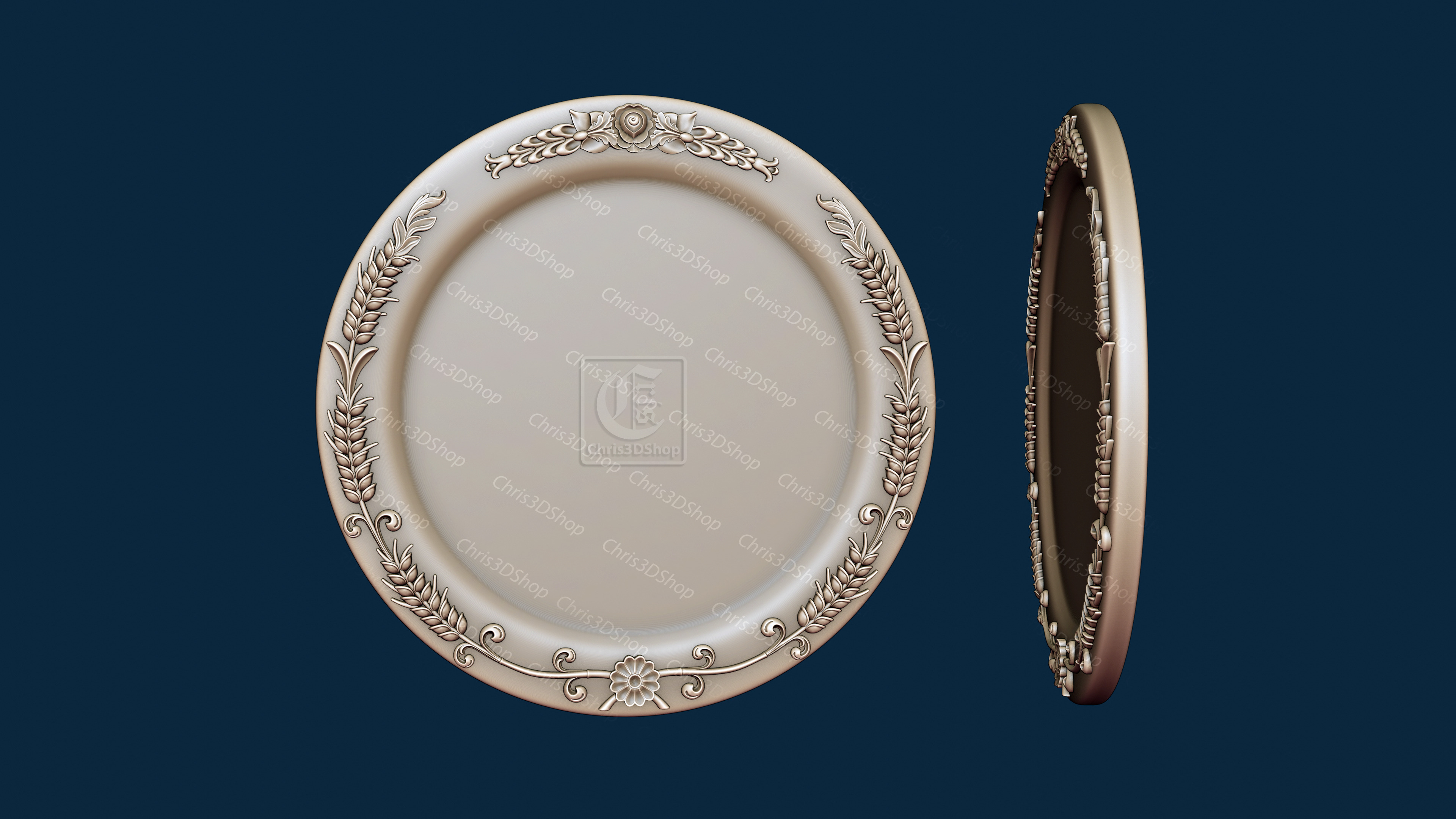 Bread Platter - Digital file for CNC Router in STL format  3D model_1