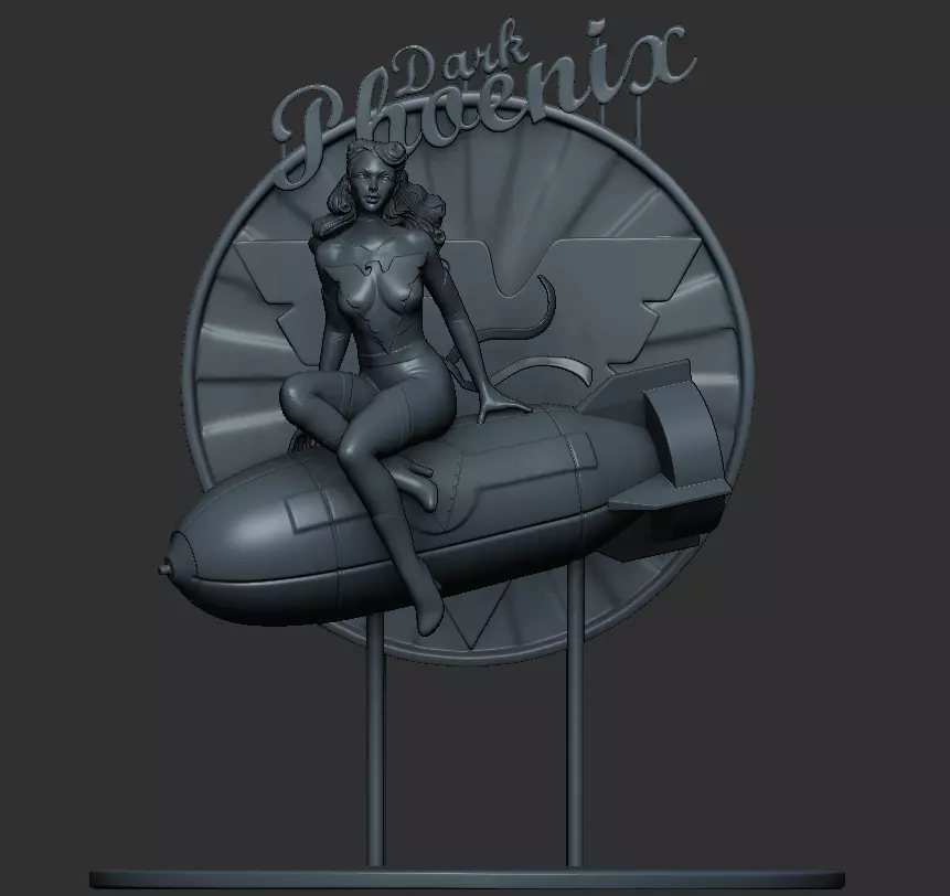 dark fenix pin ups 3D print model