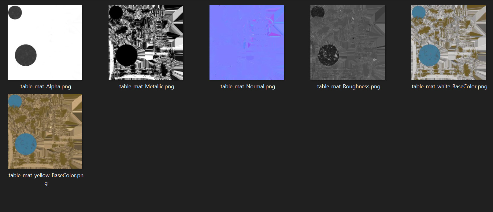 Round Table Set  PBR Textured Low-poly 3D model_9