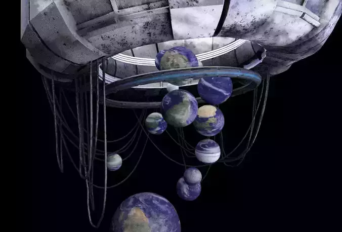 LowPoly 3D Future Earth Low-poly 3D model