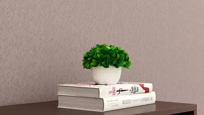 Decorative flower in a pot 3D model