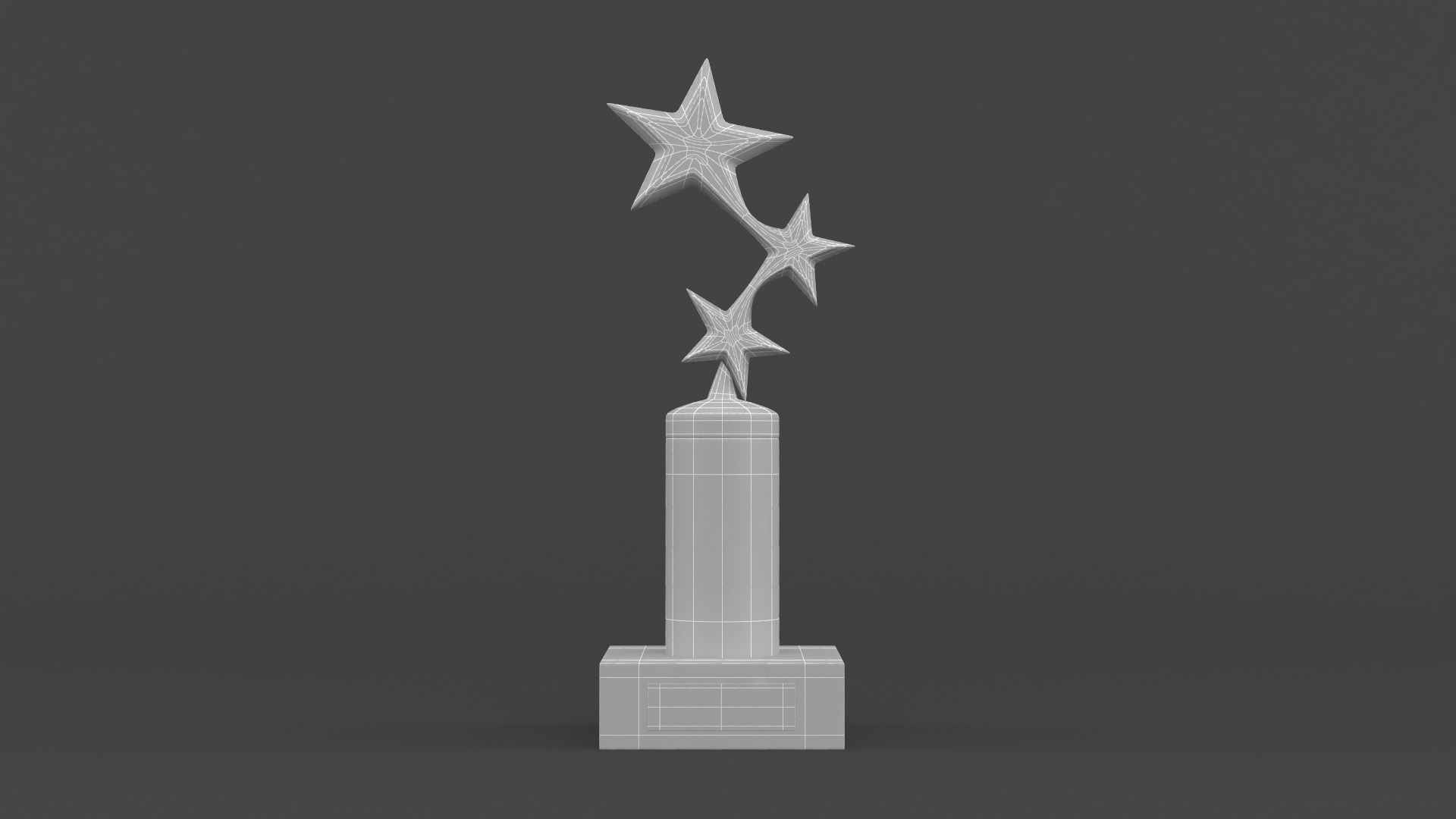 Gold Trophy Cups 3D model_14