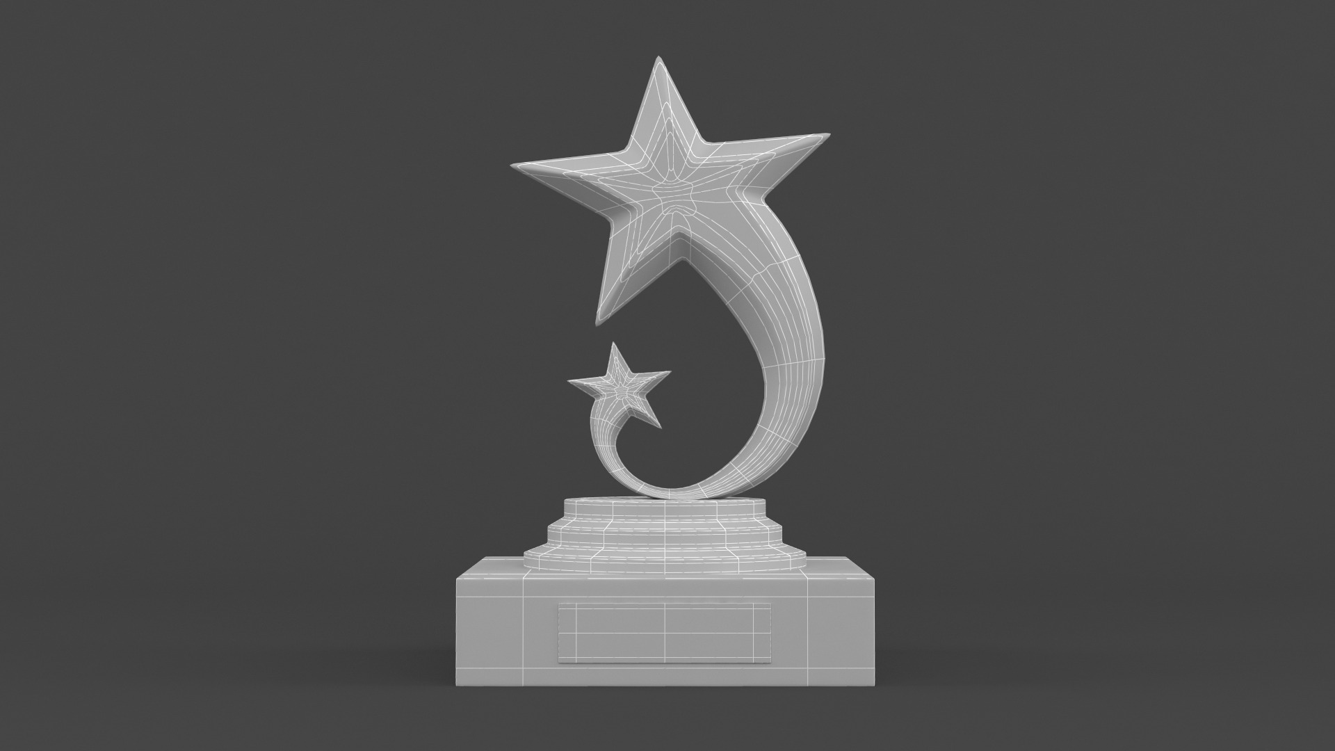 Gold Trophy Cups 3D model_11