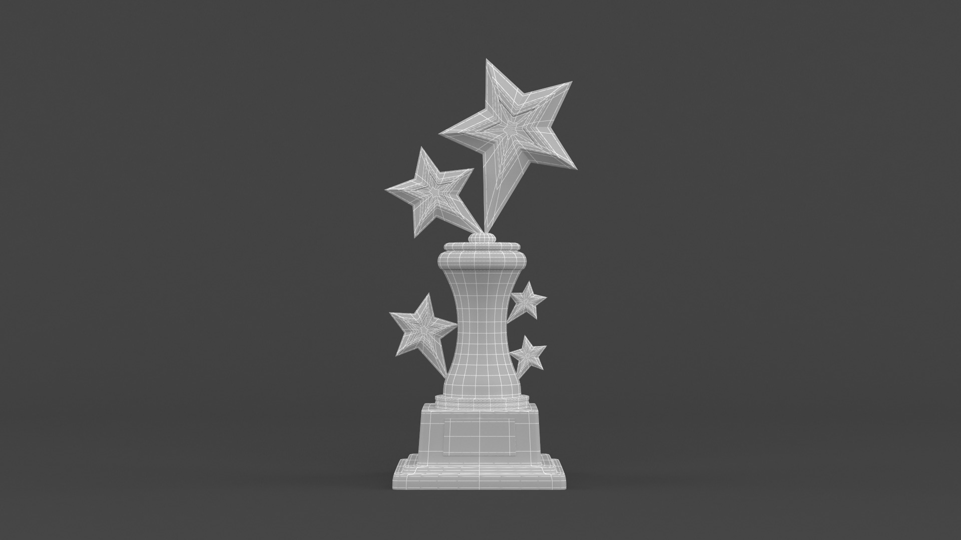 Gold Trophy Cups 3D model_15