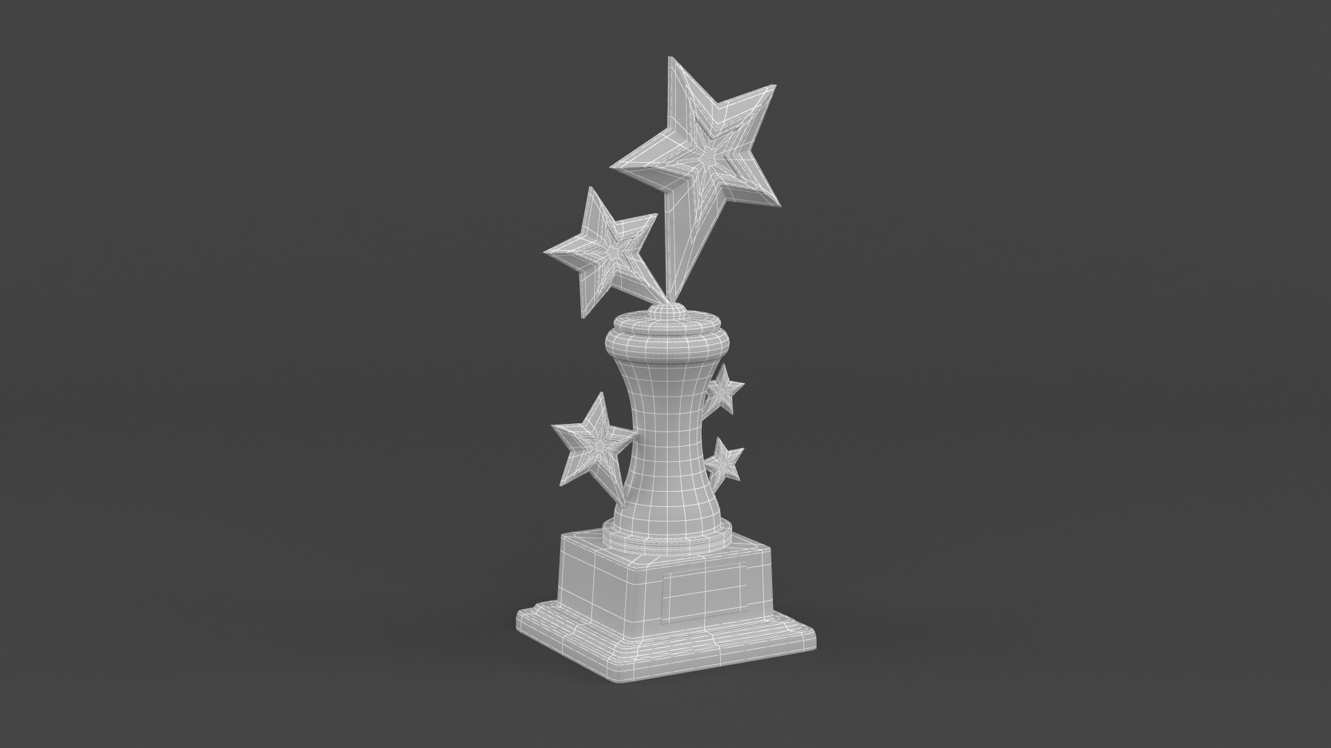 Gold Trophy Cups 3D model_17