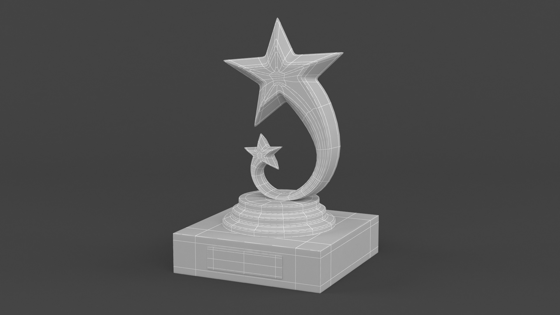 Gold Trophy Cups 3D model_13