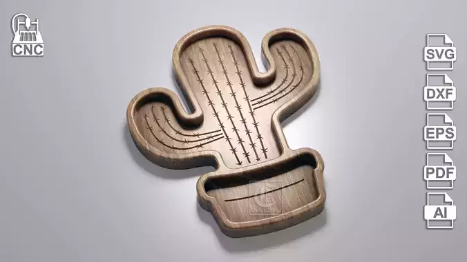 Cactus Tray - Digital Files for CNC Router