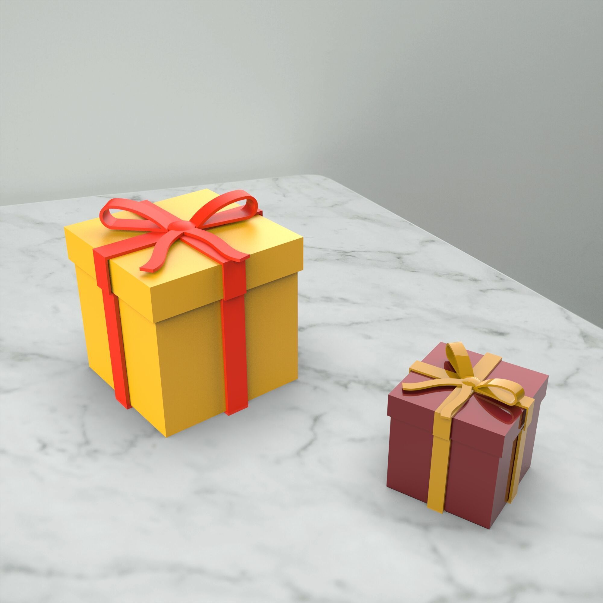 Gift Box Model - Gift Box 3D - Cute Surprise Box 3D print model_2