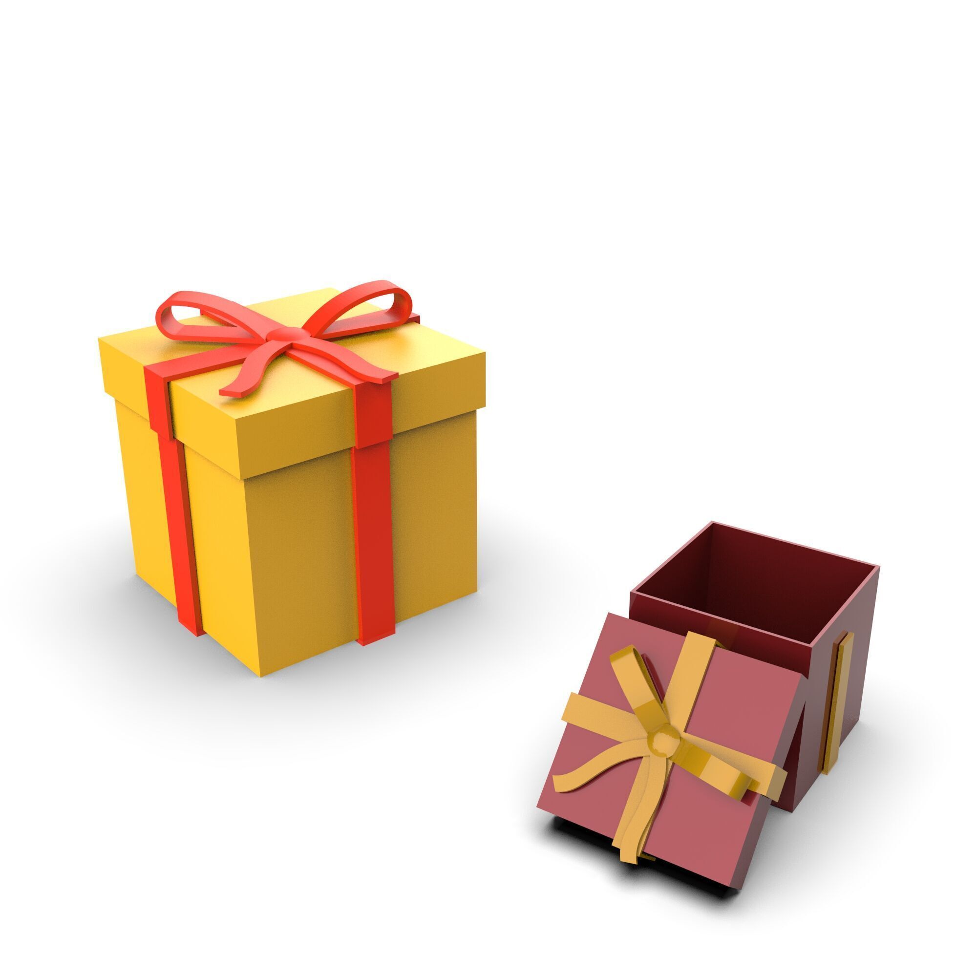 Gift Box Model - Gift Box 3D - Cute Surprise Box 3D print model_3