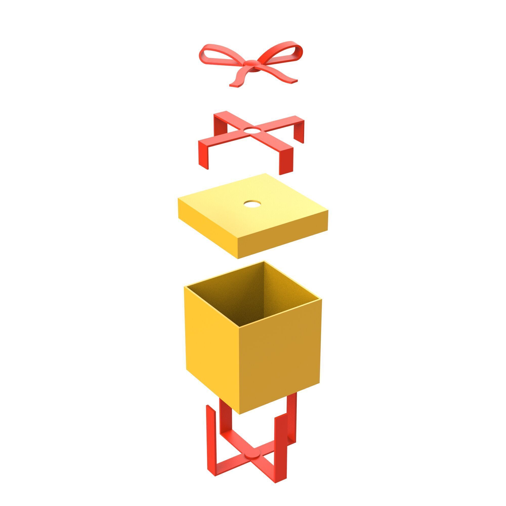 Gift Box Model - Gift Box 3D - Cute Surprise Box 3D print model_5