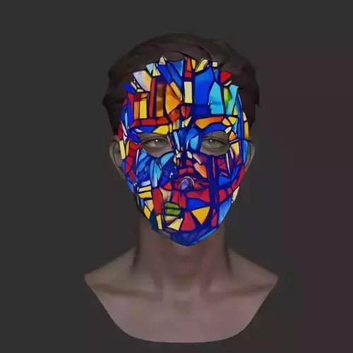 Stained Glass Mosaic Mask