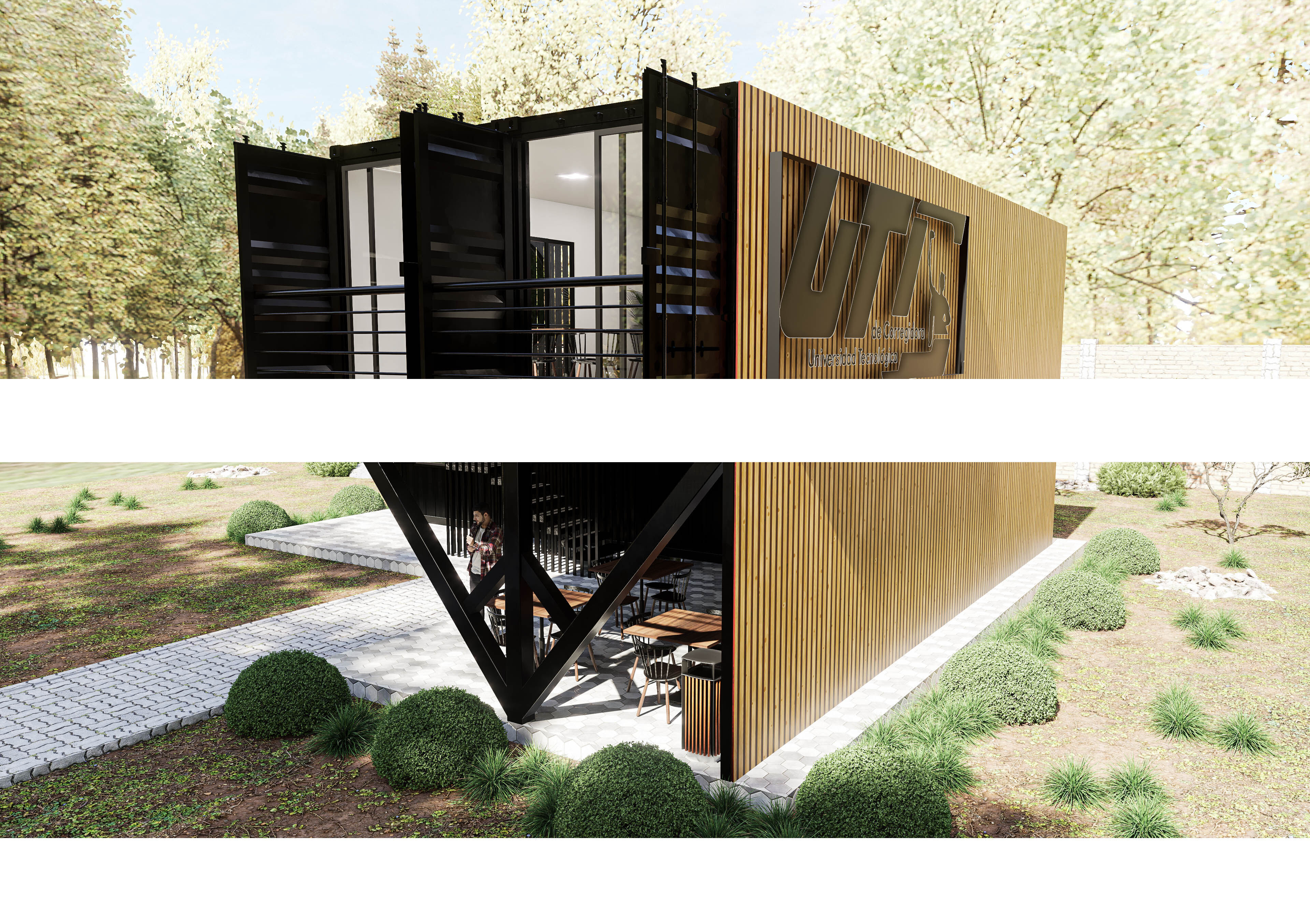 University coffee Container 3D model_2