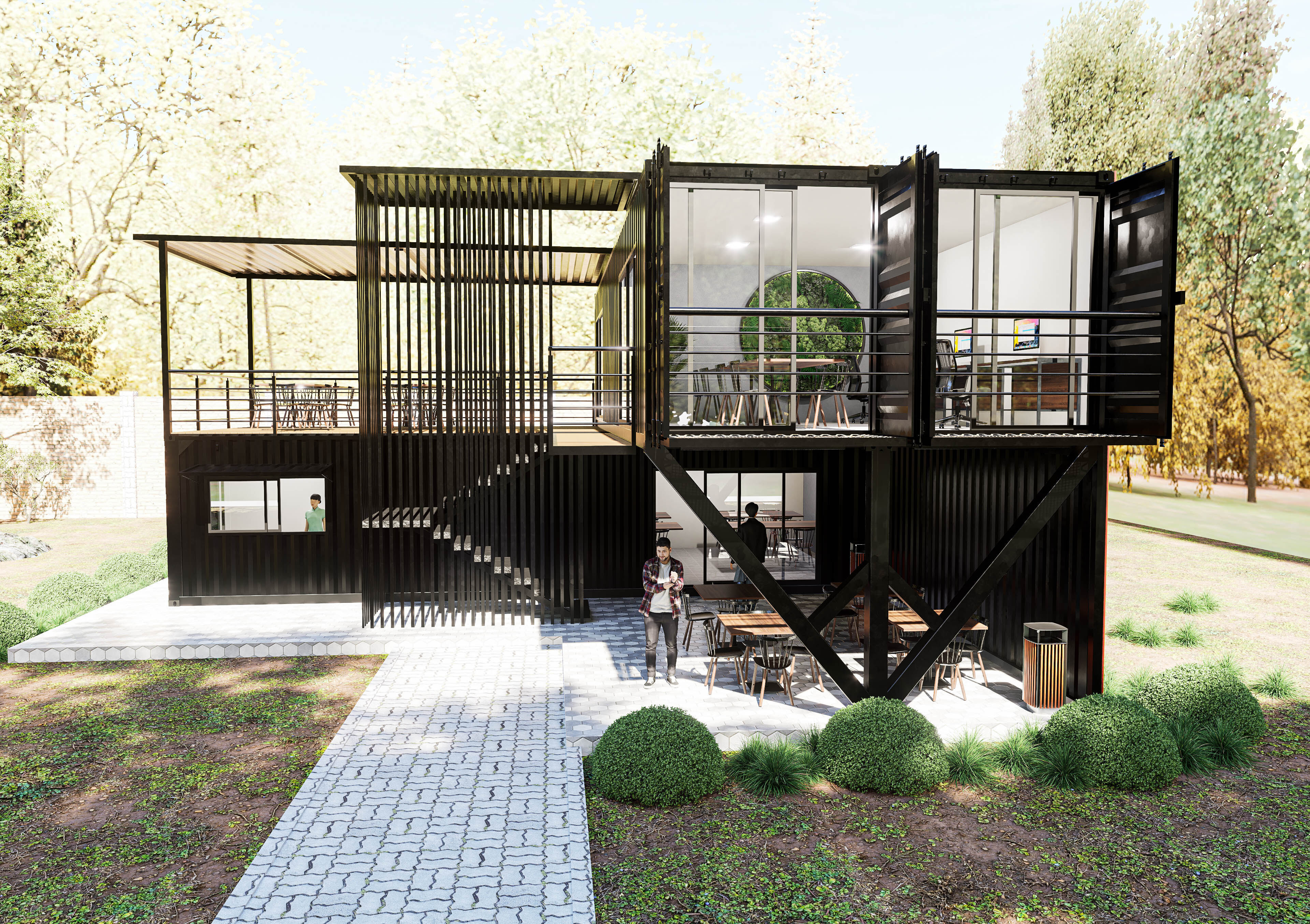 University coffee Container 3D model_1