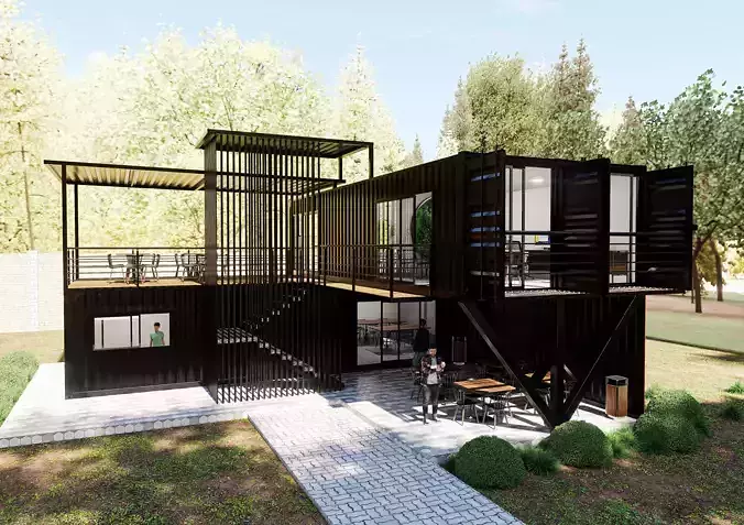 University coffee Container 3D model University coffee Container 3D model