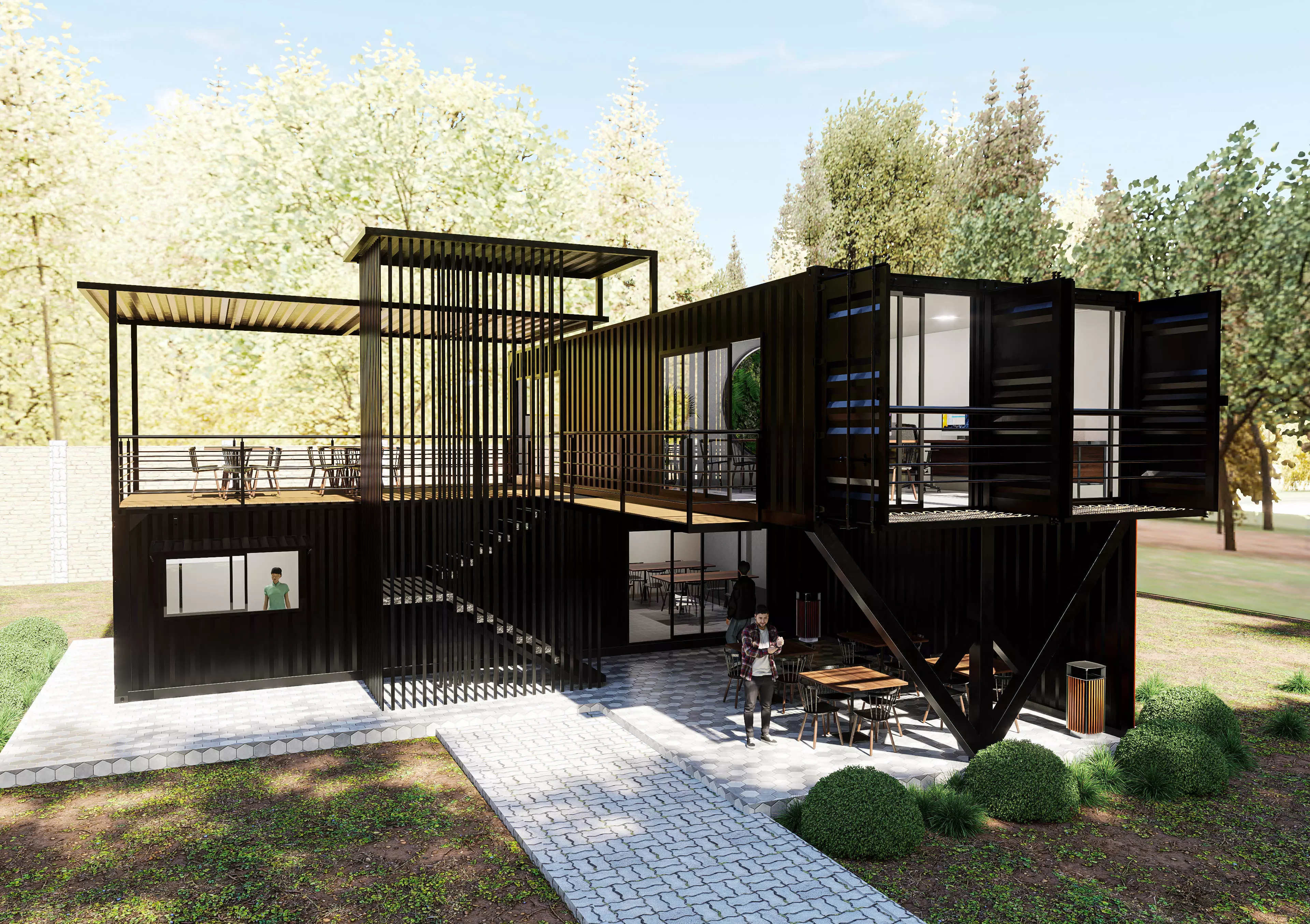 University coffee Container 3D model_0