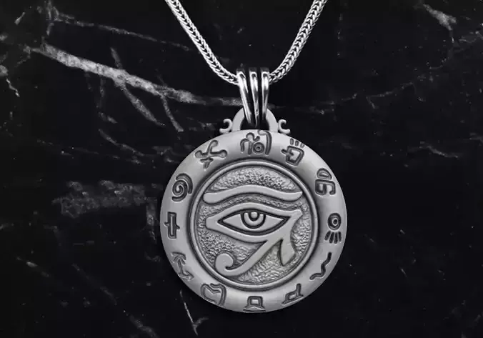 ANCIENT EGYPT PHARAONIC EYE HORUS NECKLACE 3D print model