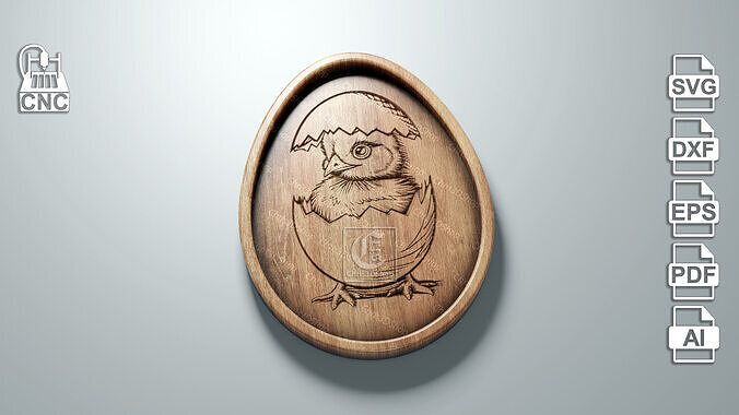 Egg Shaped Tray 2 - Digital Files for CNC Router 3D model | CGTrader