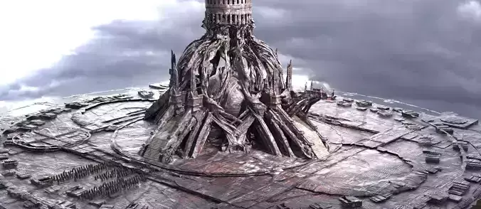 Merlin Dragon halls exterior 3 3D model