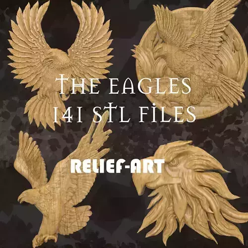 Eagle STL Pack 141 Majestic Designs for CNC 3D Collection 3D print model