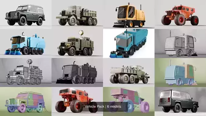 Vehicle Pack 3D Model Collection