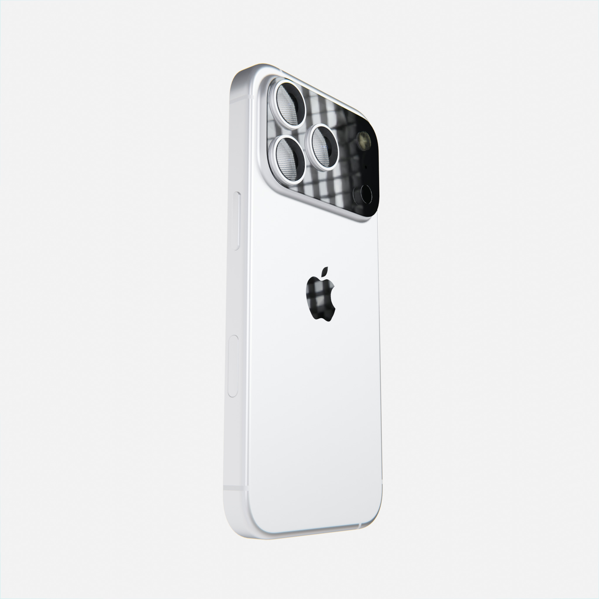 Apple iPhone 17 Pro White Low-poly 3D model_1