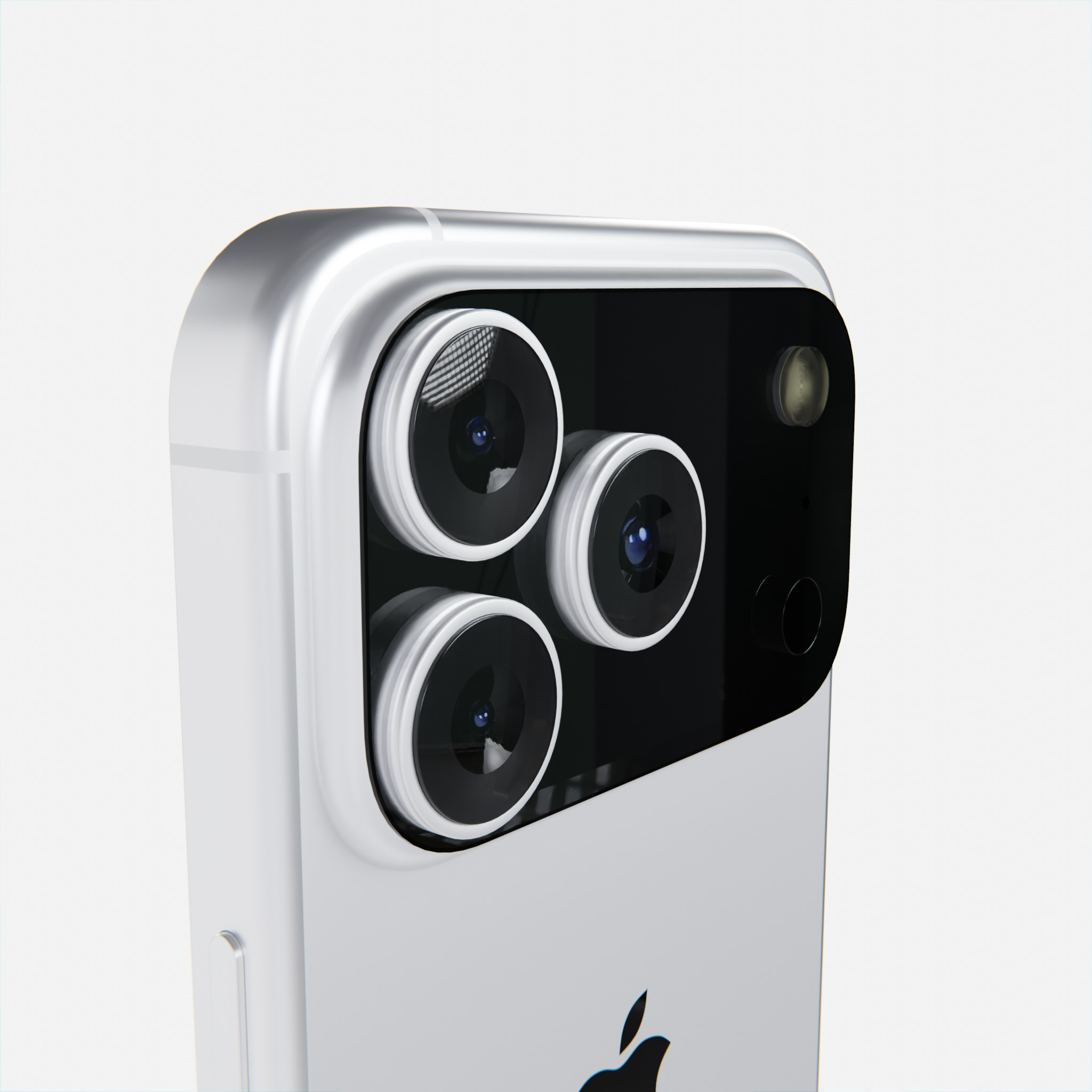 Apple iPhone 17 Pro White Low-poly 3D model_2