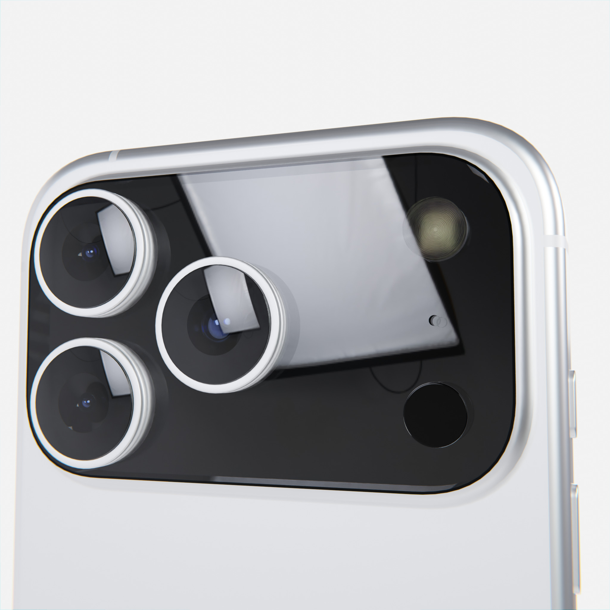 Apple iPhone 17 Pro White Low-poly 3D model_7