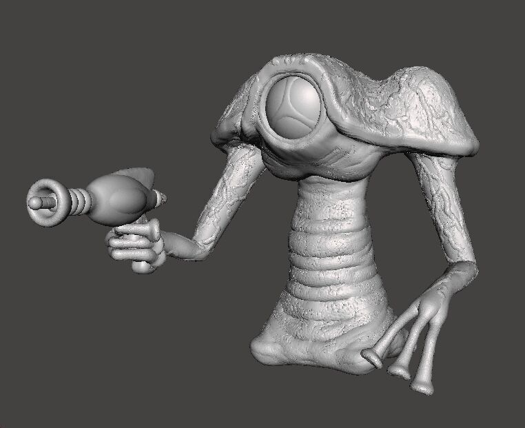 WAR OF THE WORLDS 1953 MARTIAN W LASER MODEL FIGURE SCIFI GAMES 3D print model_2