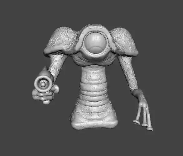 WAR OF THE WORLDS 1953 MARTIAN W LASER MODEL FIGURE SCIFI GAMES 3D print model