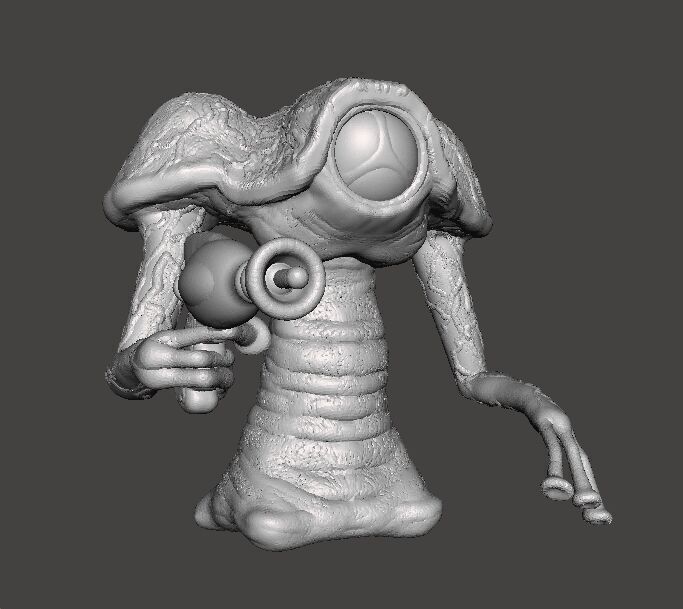 WAR OF THE WORLDS 1953 MARTIAN W LASER MODEL FIGURE SCIFI GAMES 3D print model_1