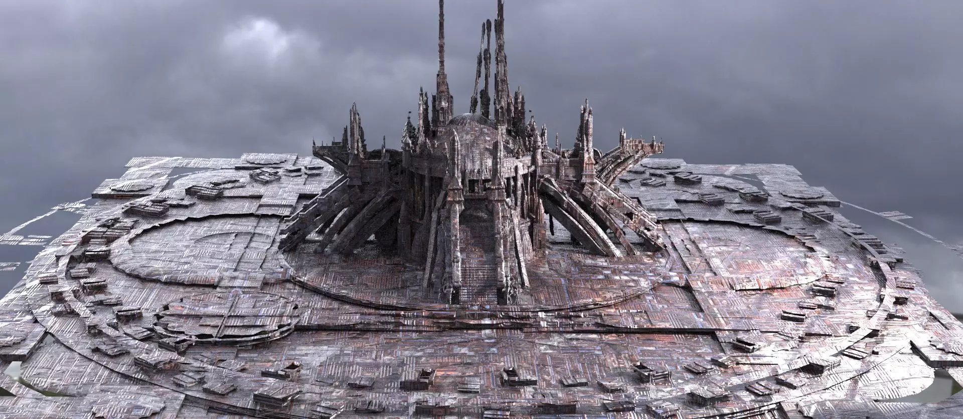 Dark Ages Monolith tower 3D model_0