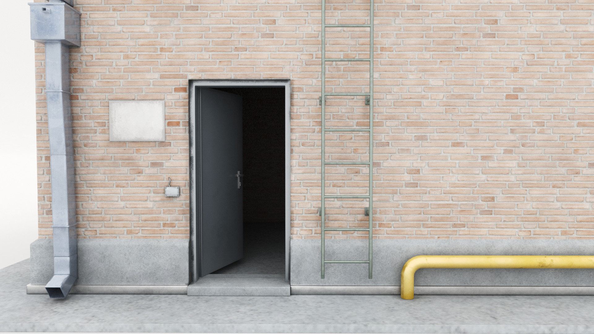 Exit Roof Clean Low-poly 3D model_5