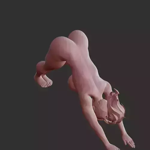 Thicc Ecchi Girl Lewd Teasing Pose 3D Print STL