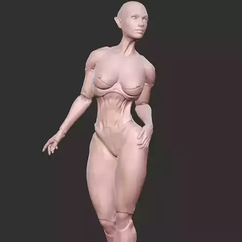Hot Half-Robot Sci-Fi Babe 3D Model STL 3D print model Hot Half-Robot Sci-Fi Babe 3D Model STL 3D print model