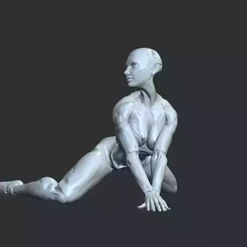 Sensual Sci-Fi Android Pin-Up NSFW 3D Statue
