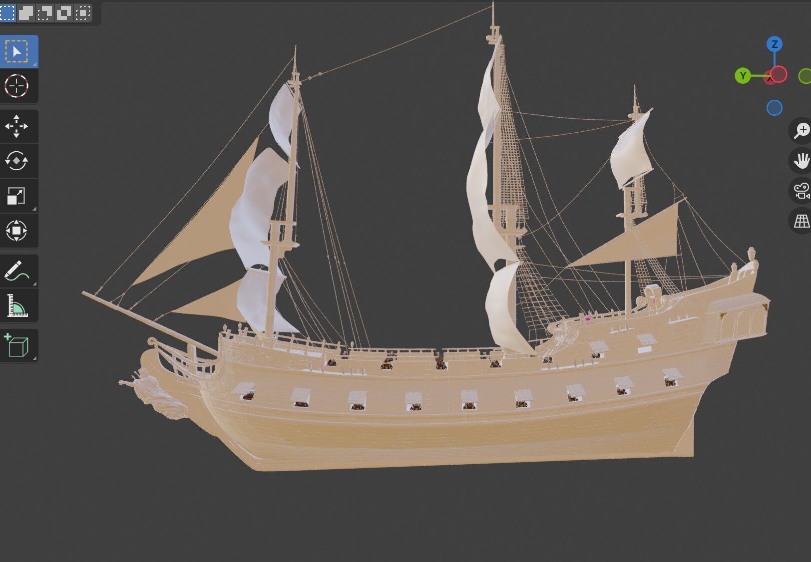 Pirate Ship 3D model_2