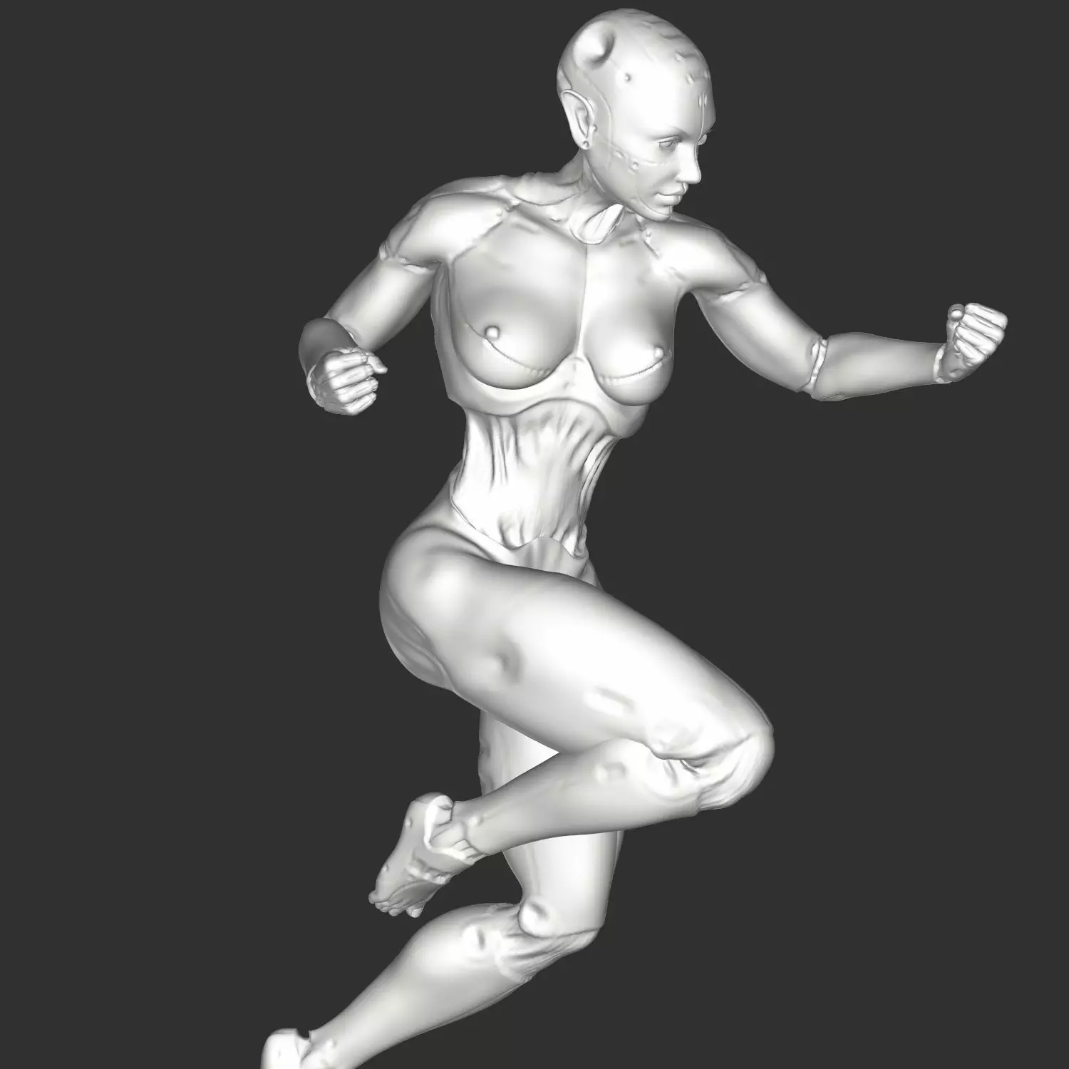 Busty Ecchi Girl in Transparent Lingerie NSFW STL 3D print model_0