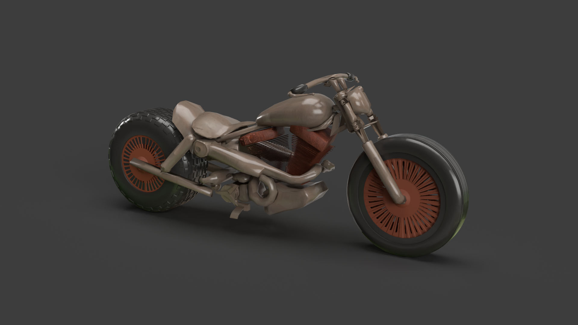 Scrap Motorcycle 3D model_8