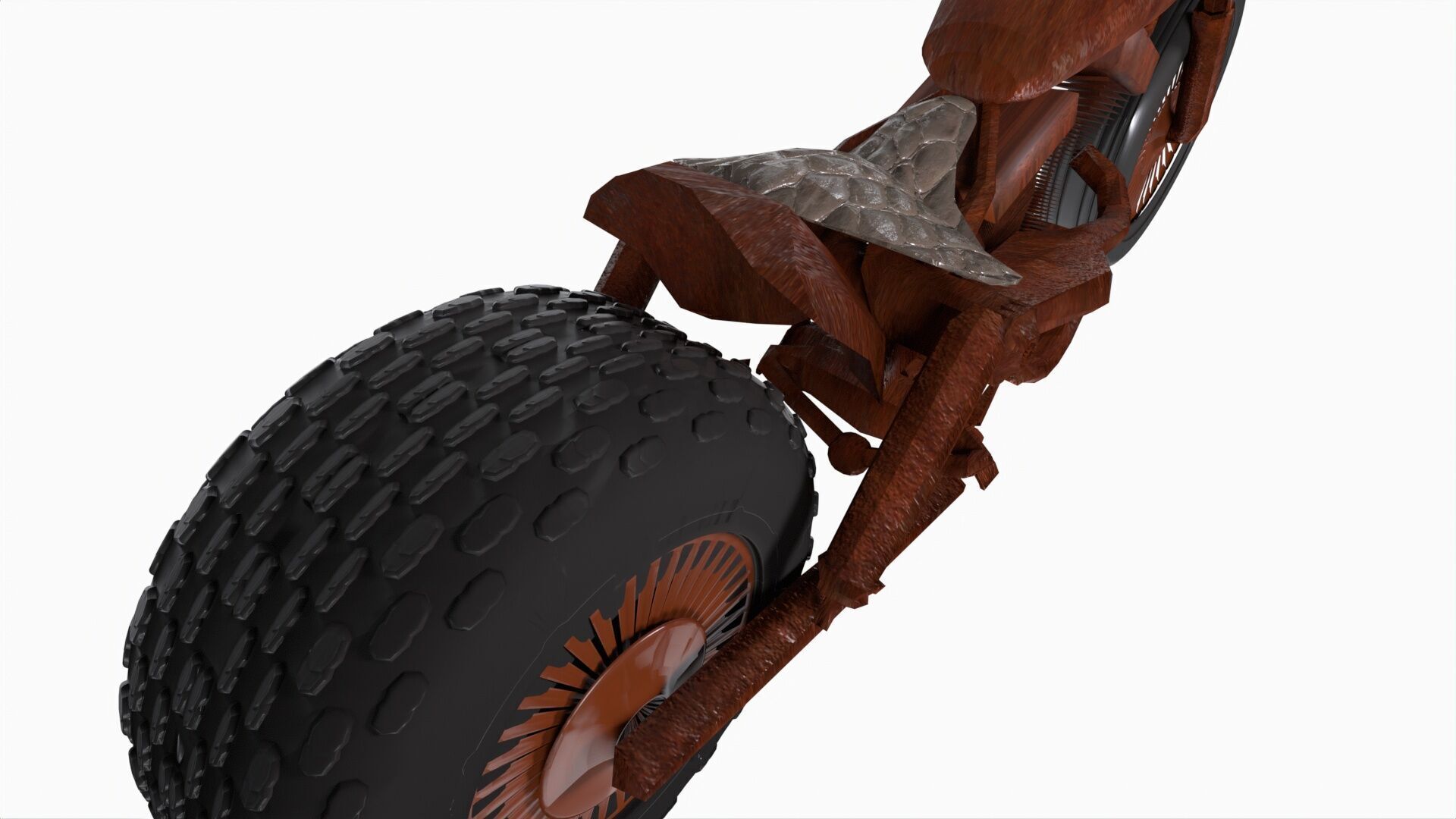 Scrap Motorcycle 3D model_0